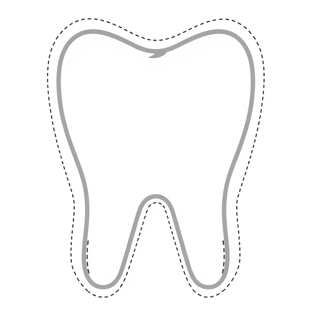Szablon dużego zęba do wycięcia - Szablony - Dzień Dentysty