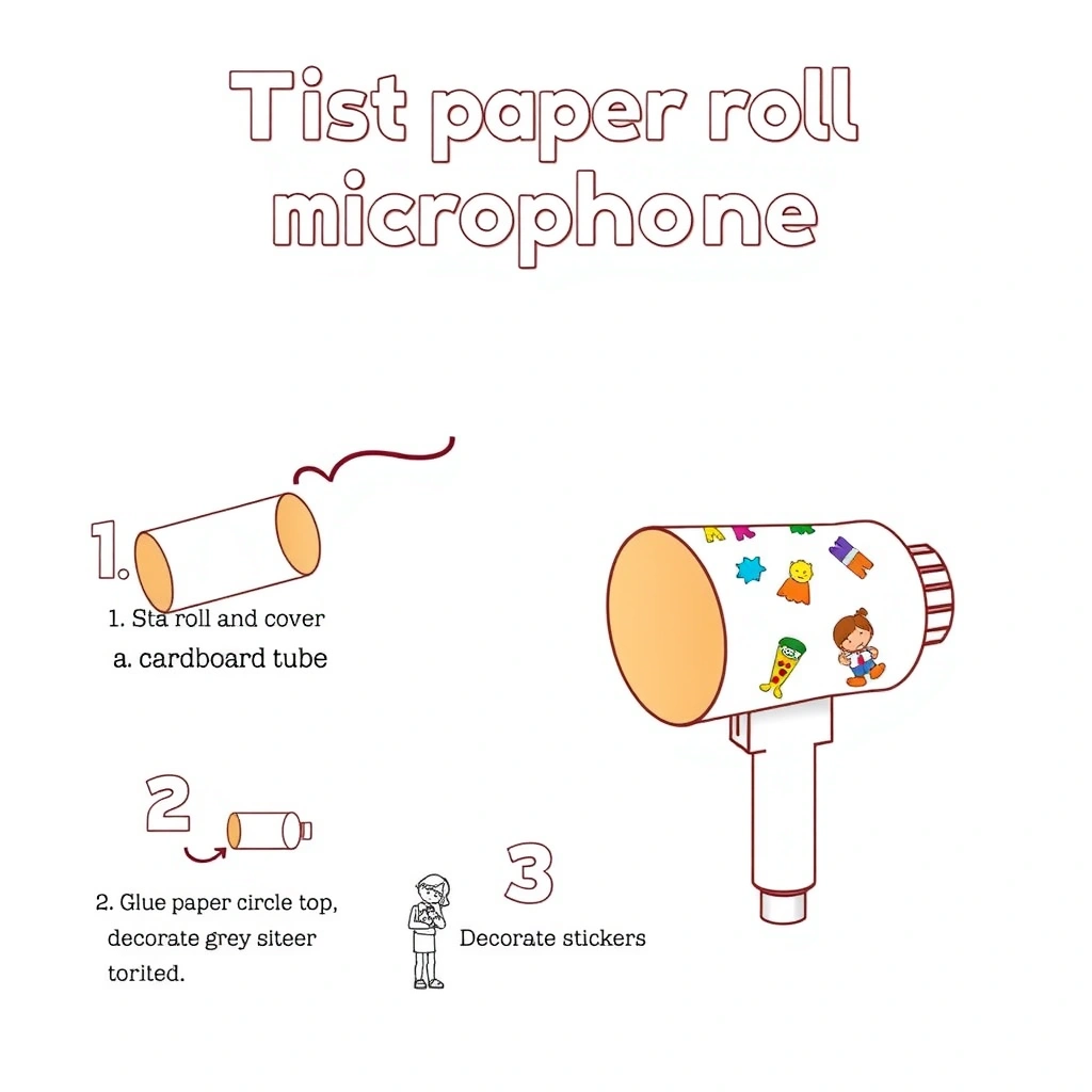 Mikrofon z rolki — szablon i instrukcja - Szablony - Dzień Radia