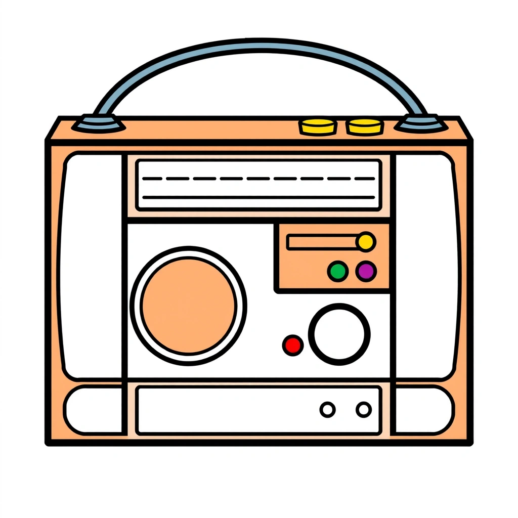 Radio do zabawy (szablon dekoracji) - Szablony - Dzień Radia