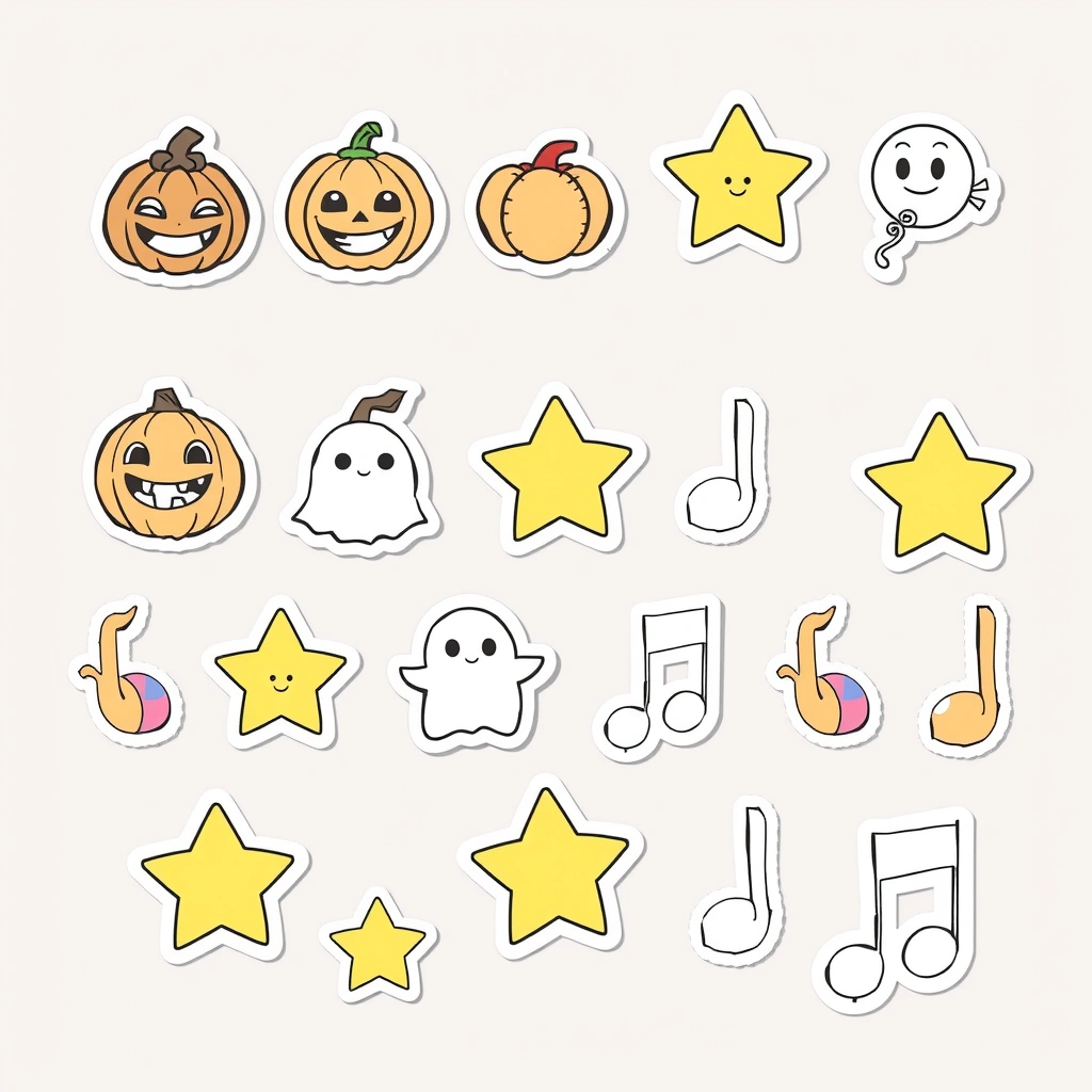 Arkusz naklejek / kolorowanka — nagrody - Kolorowanki - Halloween