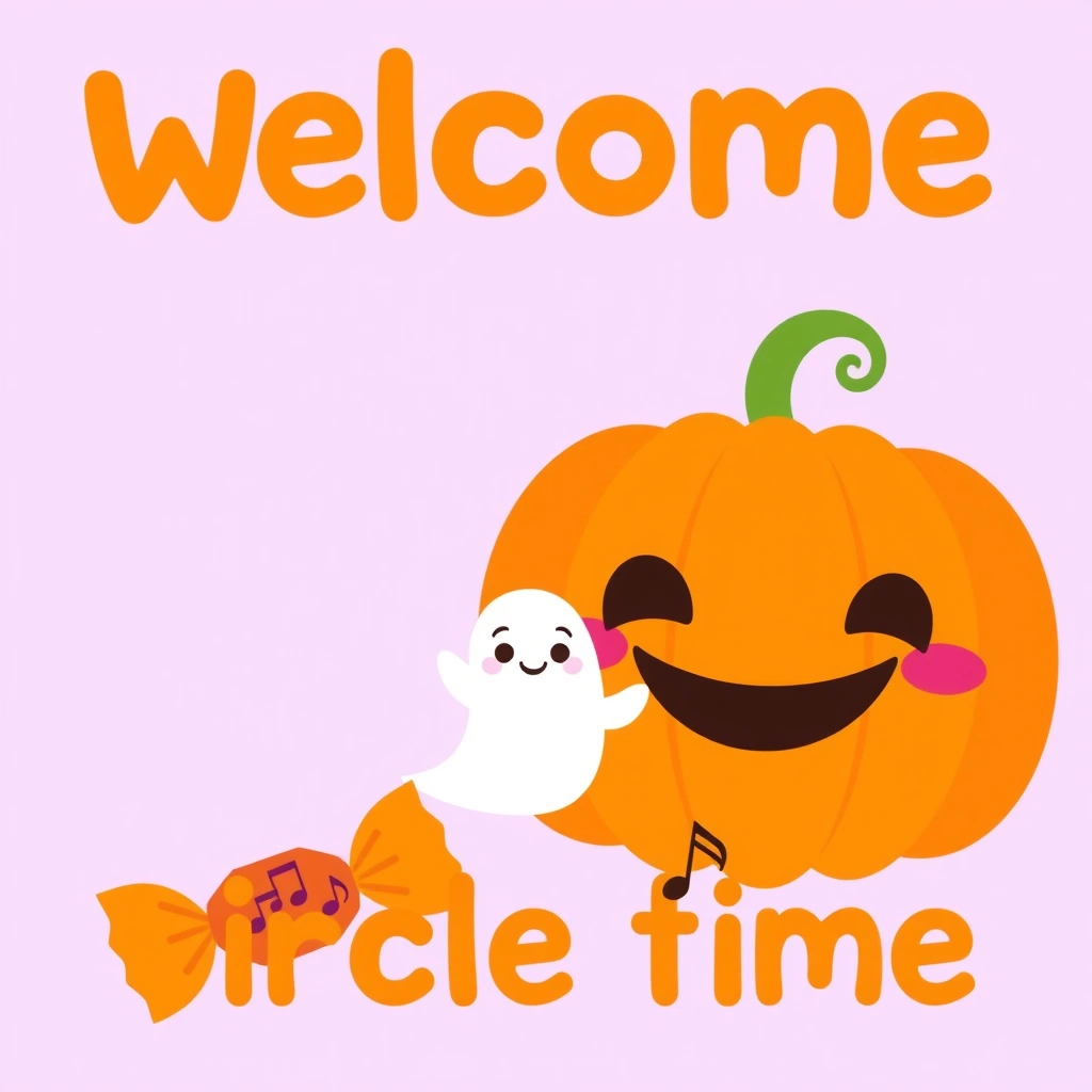 Plakat powitalny — krąg powitania - Materiały - Halloween