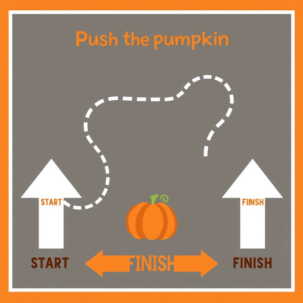 Szablon strzałek i trasy — przesuwanie dyni - Szablony - Halloween