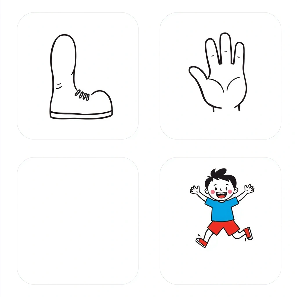 Karty obrazkowe do zabawy na podłodze (strony przewracamy) - Szablony - Dzień Książki dla Dzieci