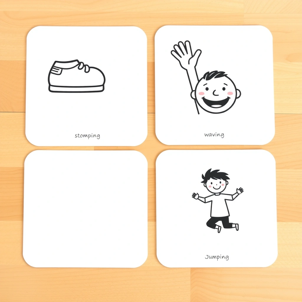 Karty obrazkowe do zabawy na podłodze (strony przewracamy) - Szablony - Dzień Książki dla Dzieci