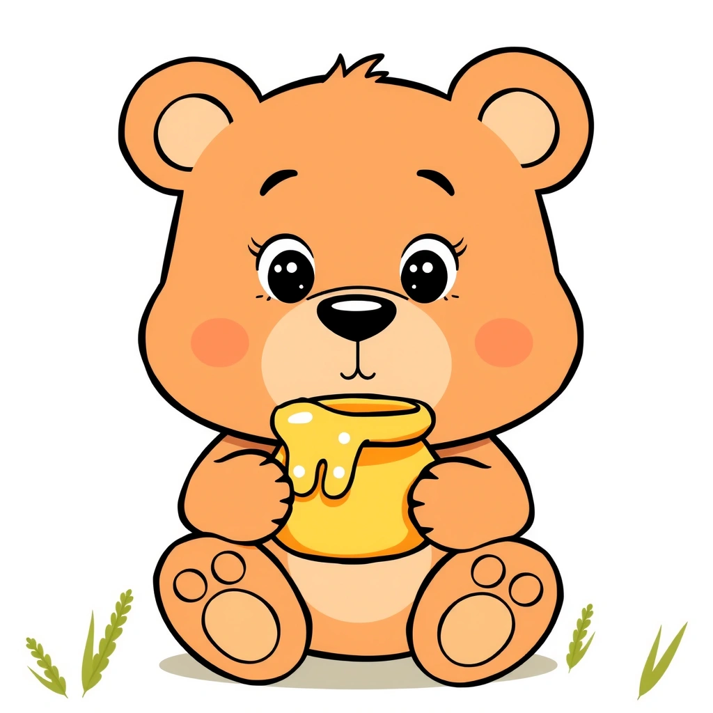 Strona z dużymi ilustracjami — 1 (Miś) - Materiały - Dzień Książki dla Dzieci