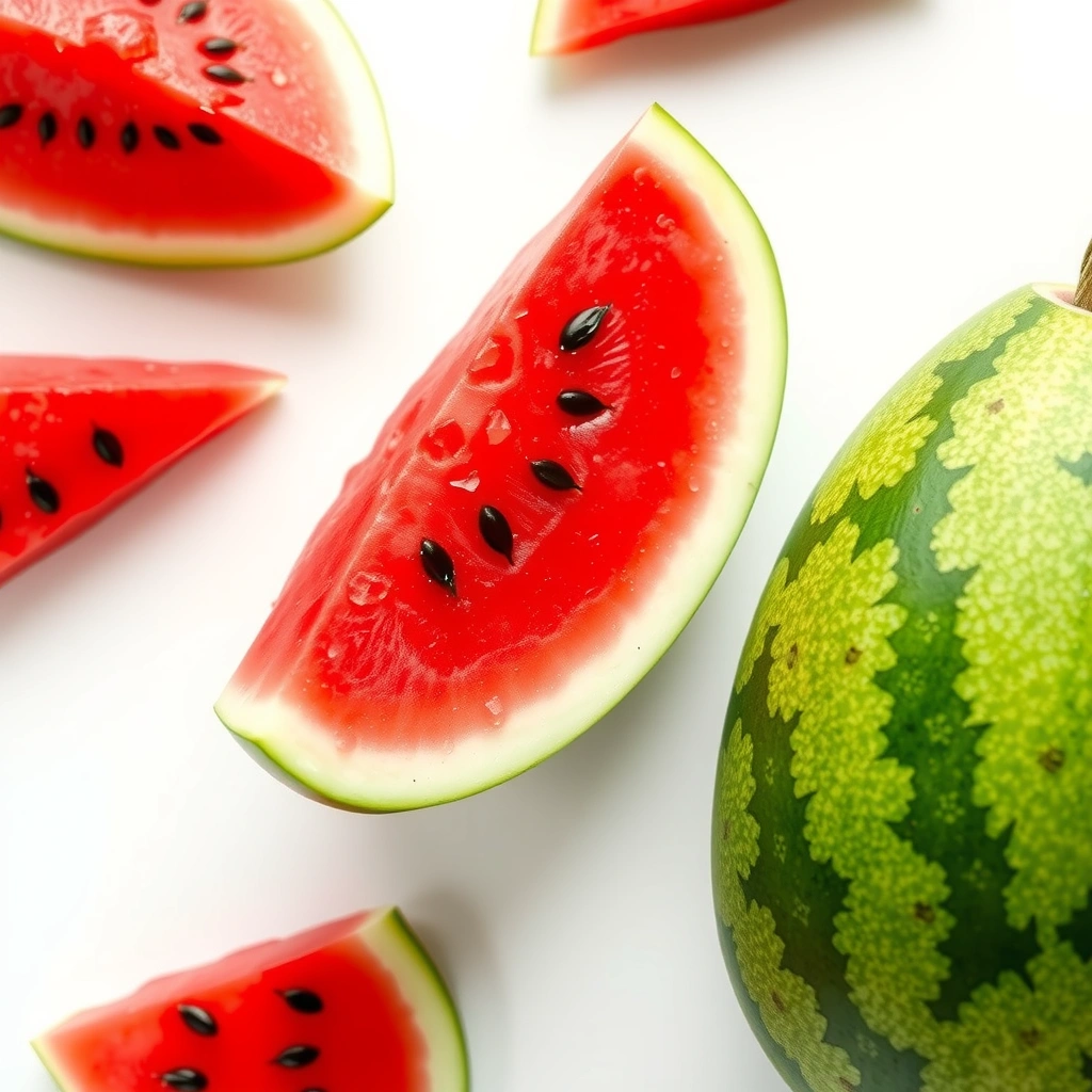 Duży plaster arbuza — obraz edukacyjny - Materiały - Dzień Arbuza