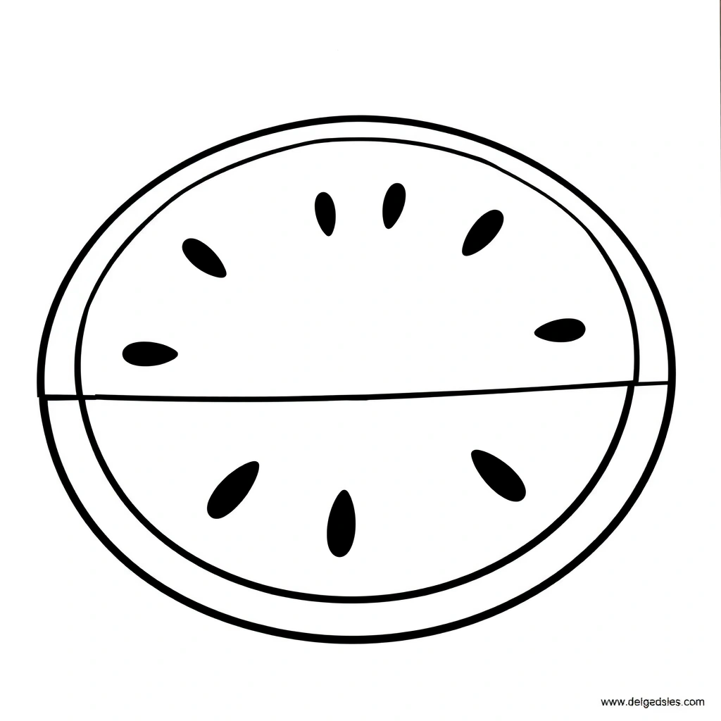 Szablon plasterka arbuza do wycięcia - Szablony - Dzień Arbuza
