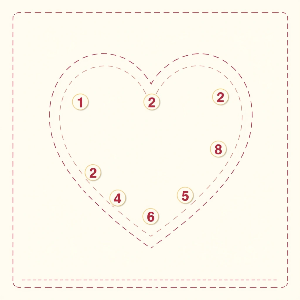 Plakat: duże wspólne serce (miejsce na naklejanie) - Szablony - Walentynki