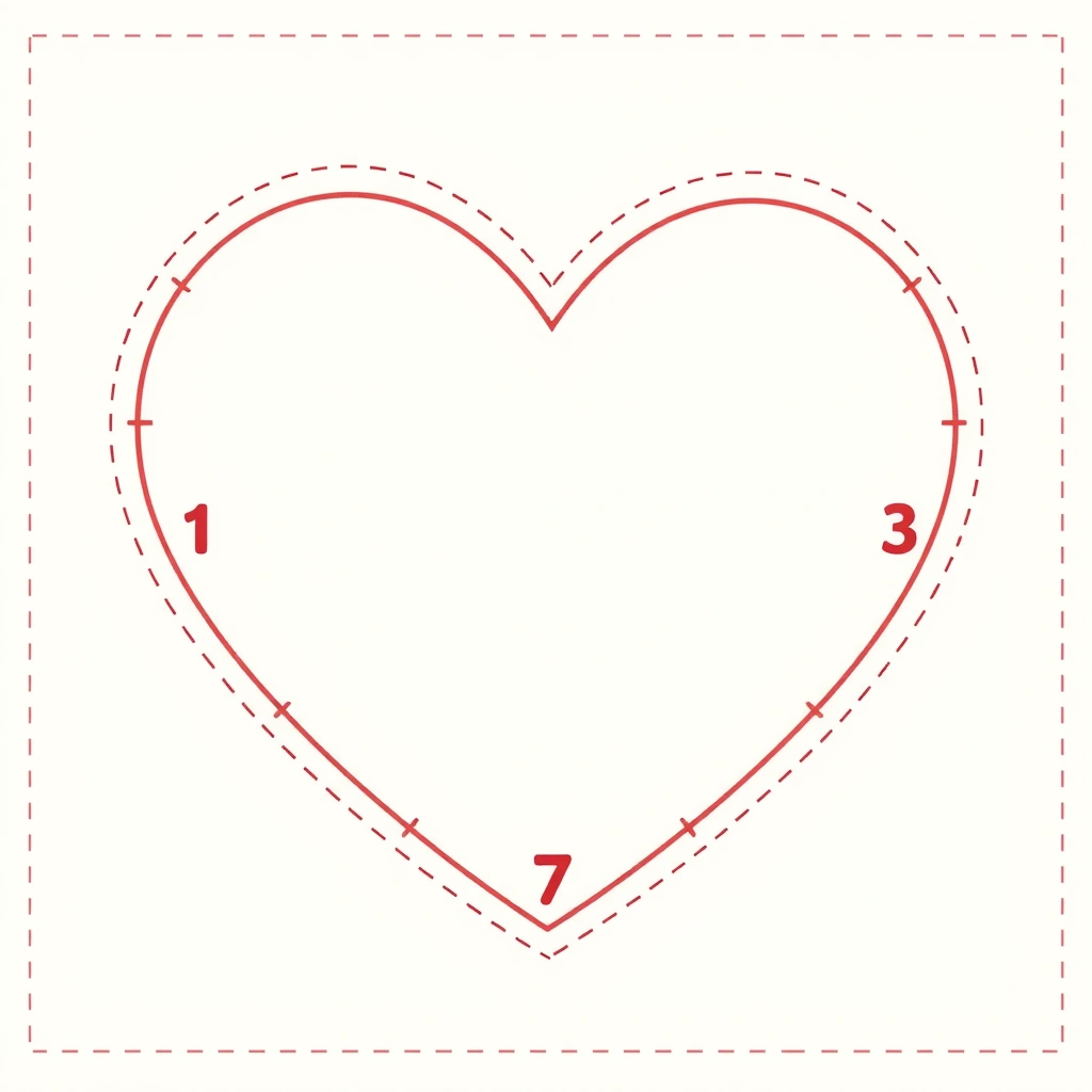 Plakat: duże wspólne serce (miejsce na naklejanie) - Szablony - Walentynki