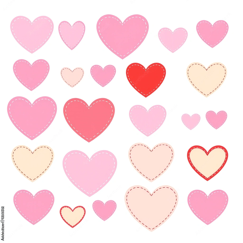 Szablon: papierowe serduszka do wycięcia - Szablony - Walentynki