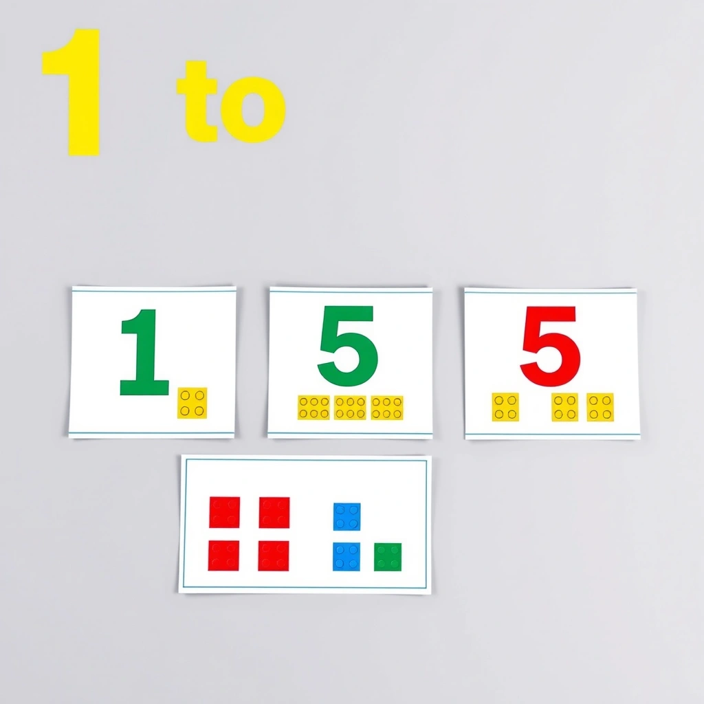 Karty do liczenia 1–5 - Szablony - Międzynarodowy Dzień Lego