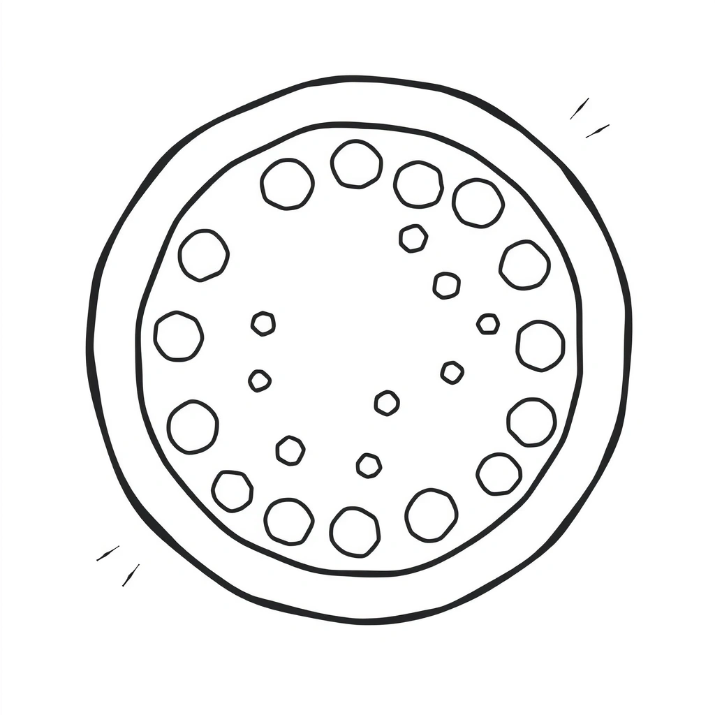 Duża papierowa pizza — szablon - Szablony - Dzień Pizzy (luty)