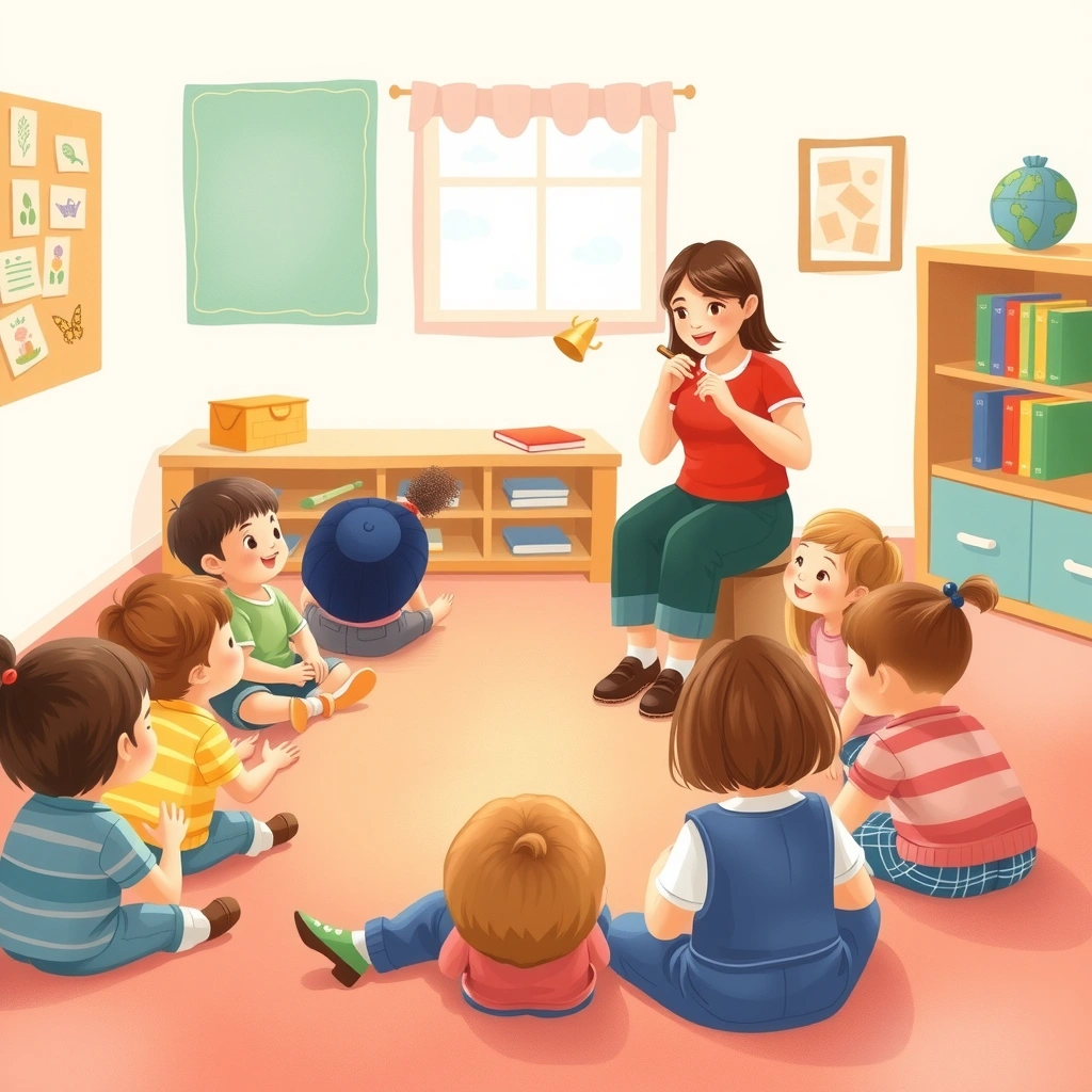 Powitanie w kole — ilustracja - Materiały - Dzień Pizzy (luty)