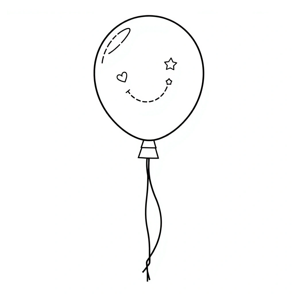 Kolorowanka i dekoracja: Balonik do ozdobienia - Kolorowanki - Dzień Dziecka