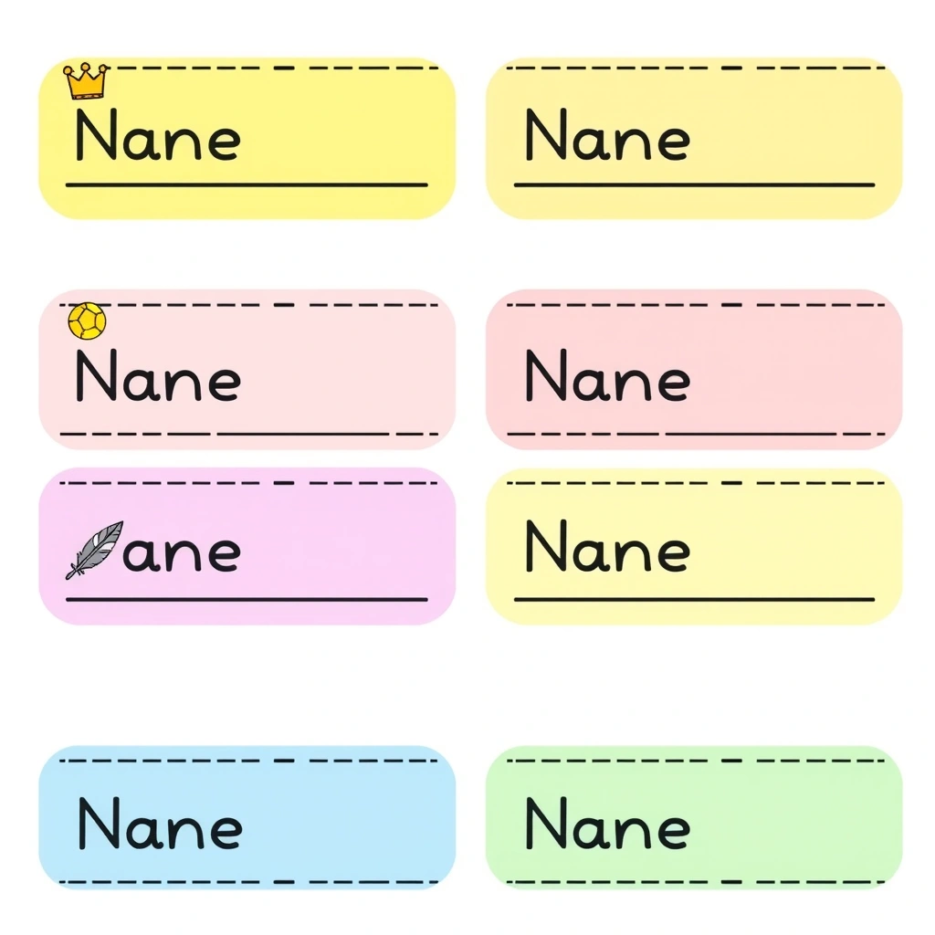 Naklejki/etykiety z imionami (do druku) - Szablony - Dzień Dziecka