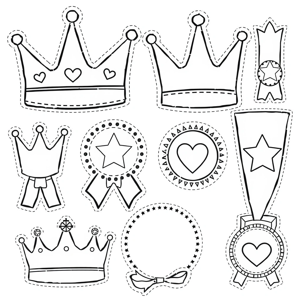 Szablony koron i medali (do wycięcia) - Szablony - Dzień Dziecka