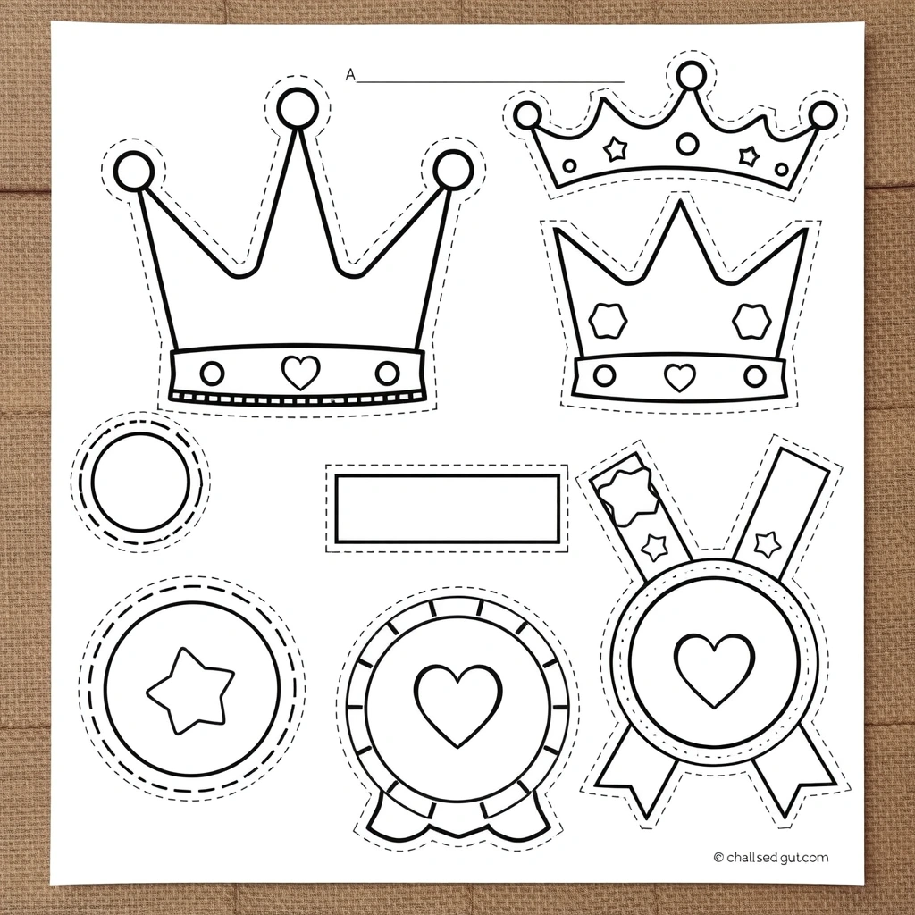 Szablony koron i medali (do wycięcia) - Szablony - Dzień Dziecka