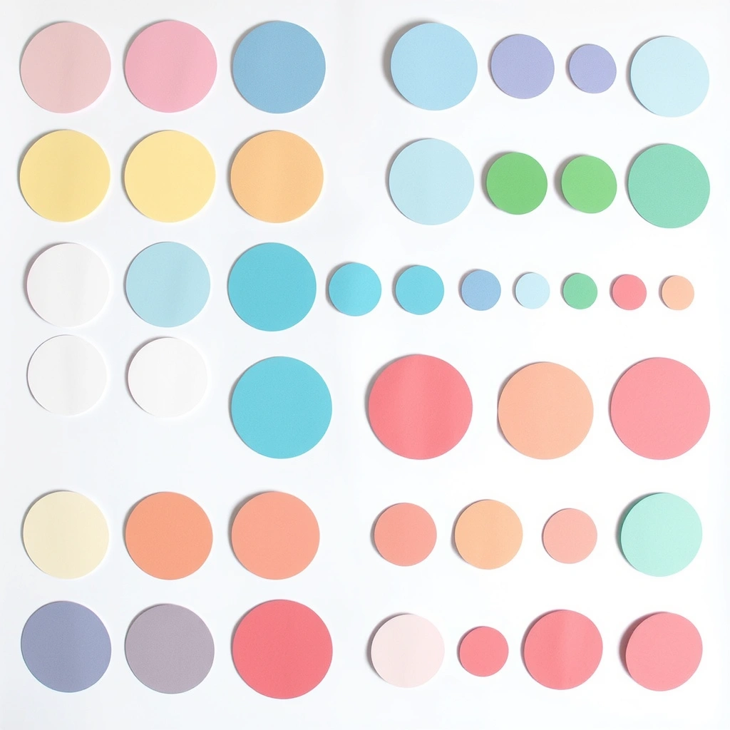 Arkusz gotowych kółek — różne rozmiary - Szablony - Dzień Żółwia