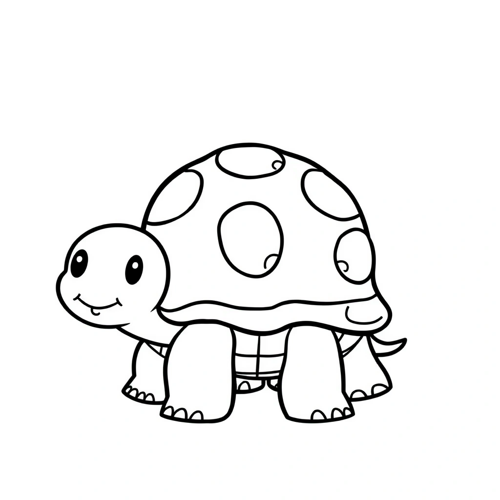 Kolorowanka — uśmiechnięty żółwik - Kolorowanki - Dzień Żółwia