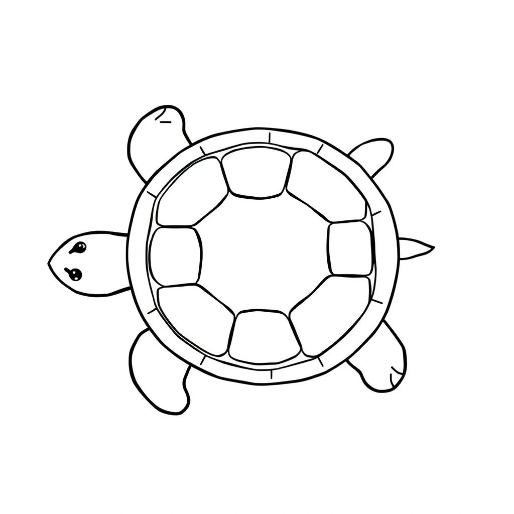 Kontur żółwia — duży arkusz (szablon) - Szablony - Dzień Żółwia