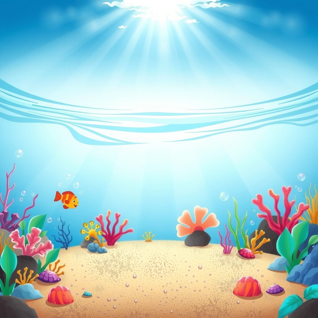 Tło scenografii: Podwodny krajobraz - Materiały - Dzień Łodzi Podwodnej