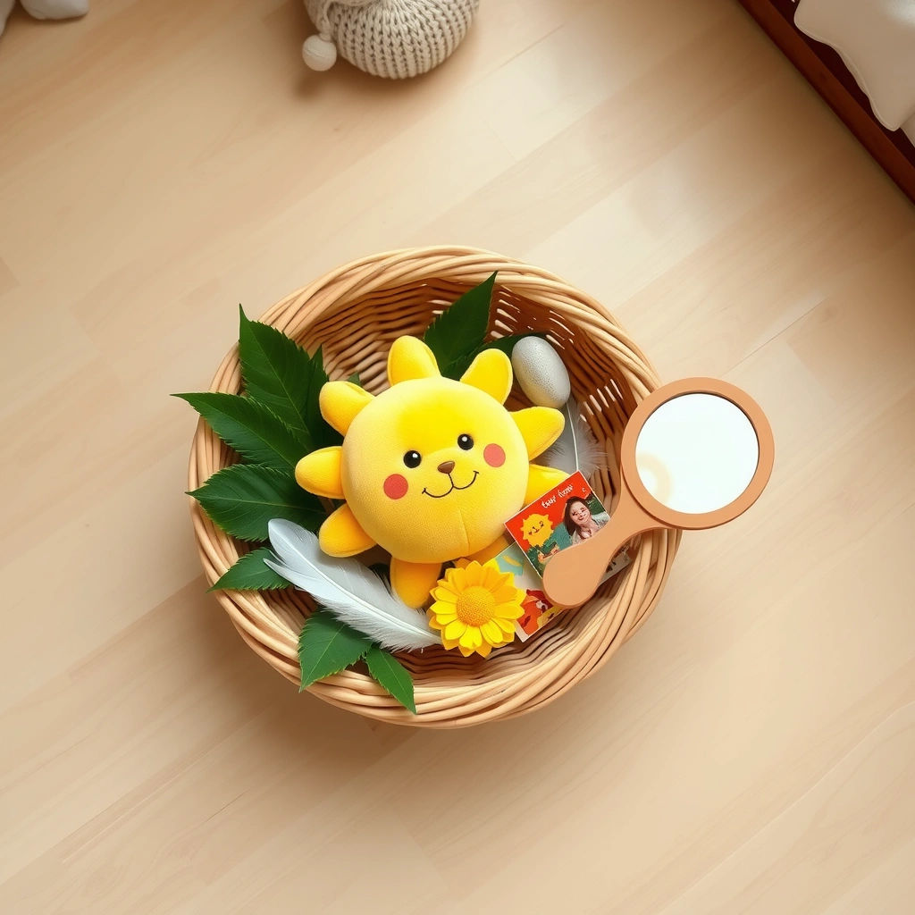 Słoneczny koszyk — aranżacja materiałów - Materiały - Dzień Optymisty