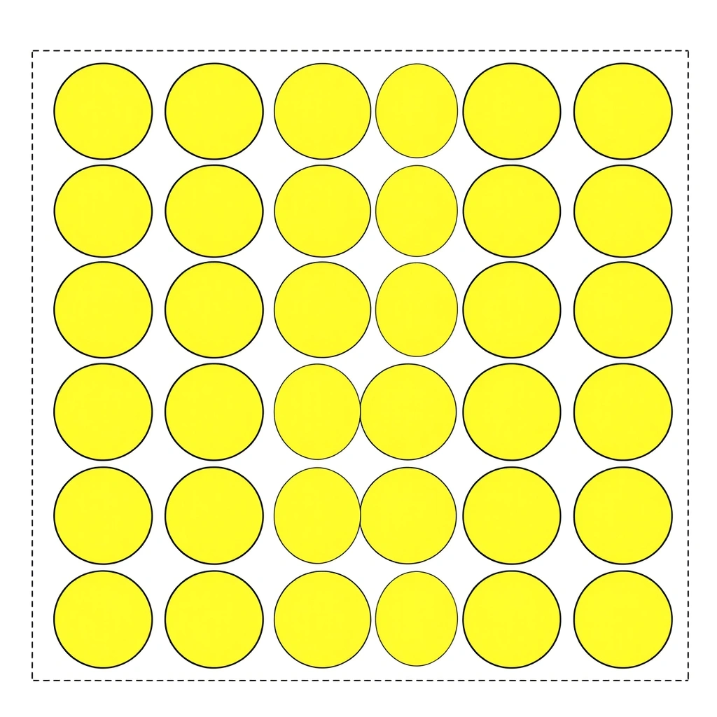 Żółte papierowe krążki — szablon do wycięcia - Szablony - Dzień Optymisty