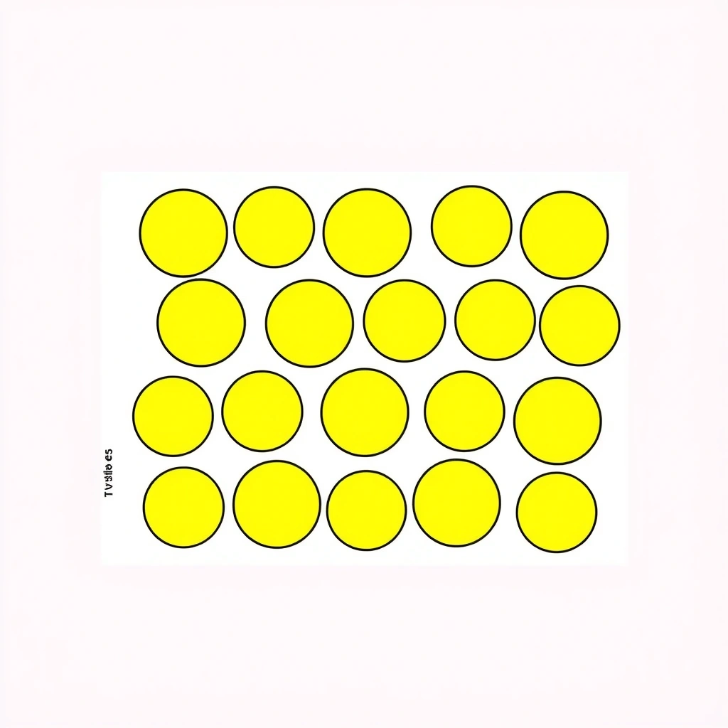 Żółte papierowe krążki — szablon do wycięcia - Szablony - Dzień Optymisty