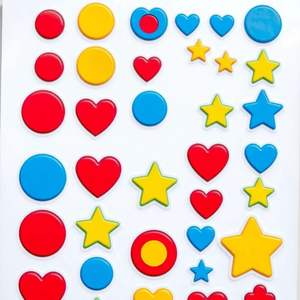 Arkusz naklejek (małe kształty) - Szablony - Dzień Mężczyzn