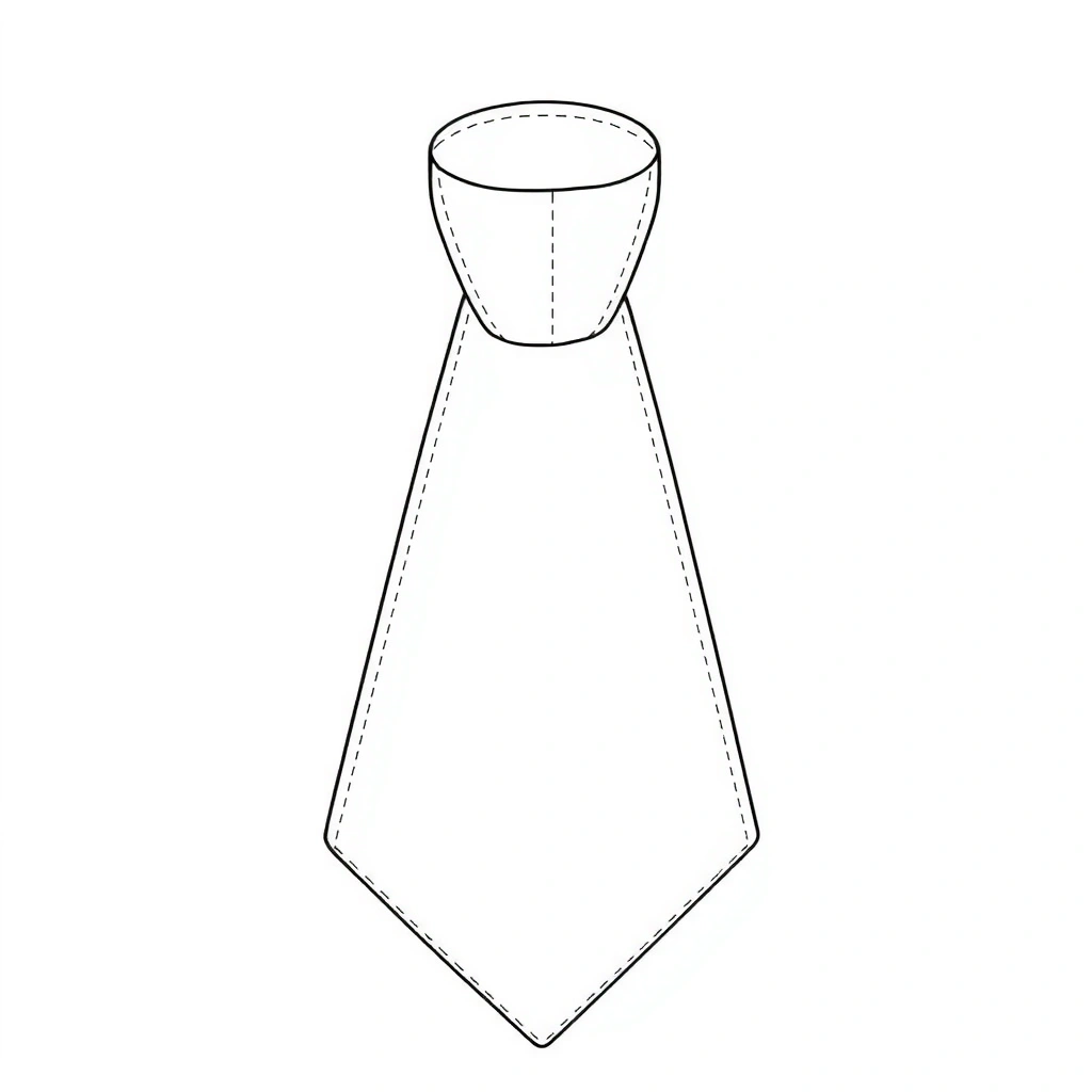 Szablon papierowego krawata - Szablony - Dzień Mężczyzn