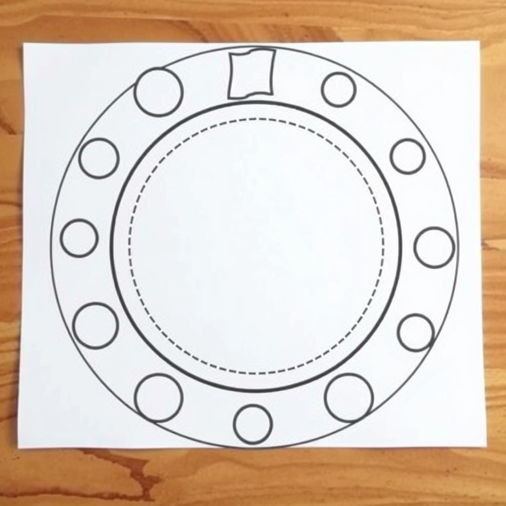 Szablon: okrąg pizzy do wycięcia (A4) - Szablony - Dzień Pizzy