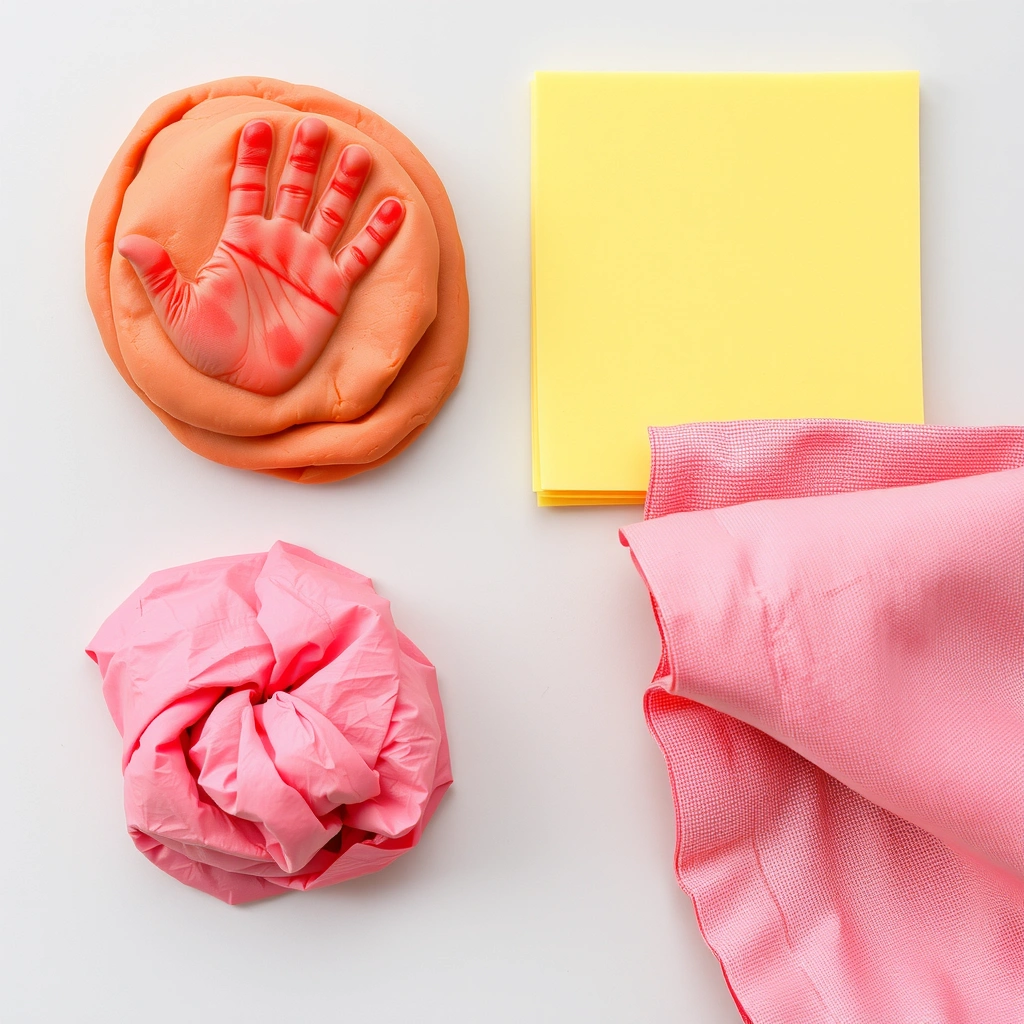 Zbliżenia tekstur na stół sensoryczny - Materiały - Dzień Pizzy