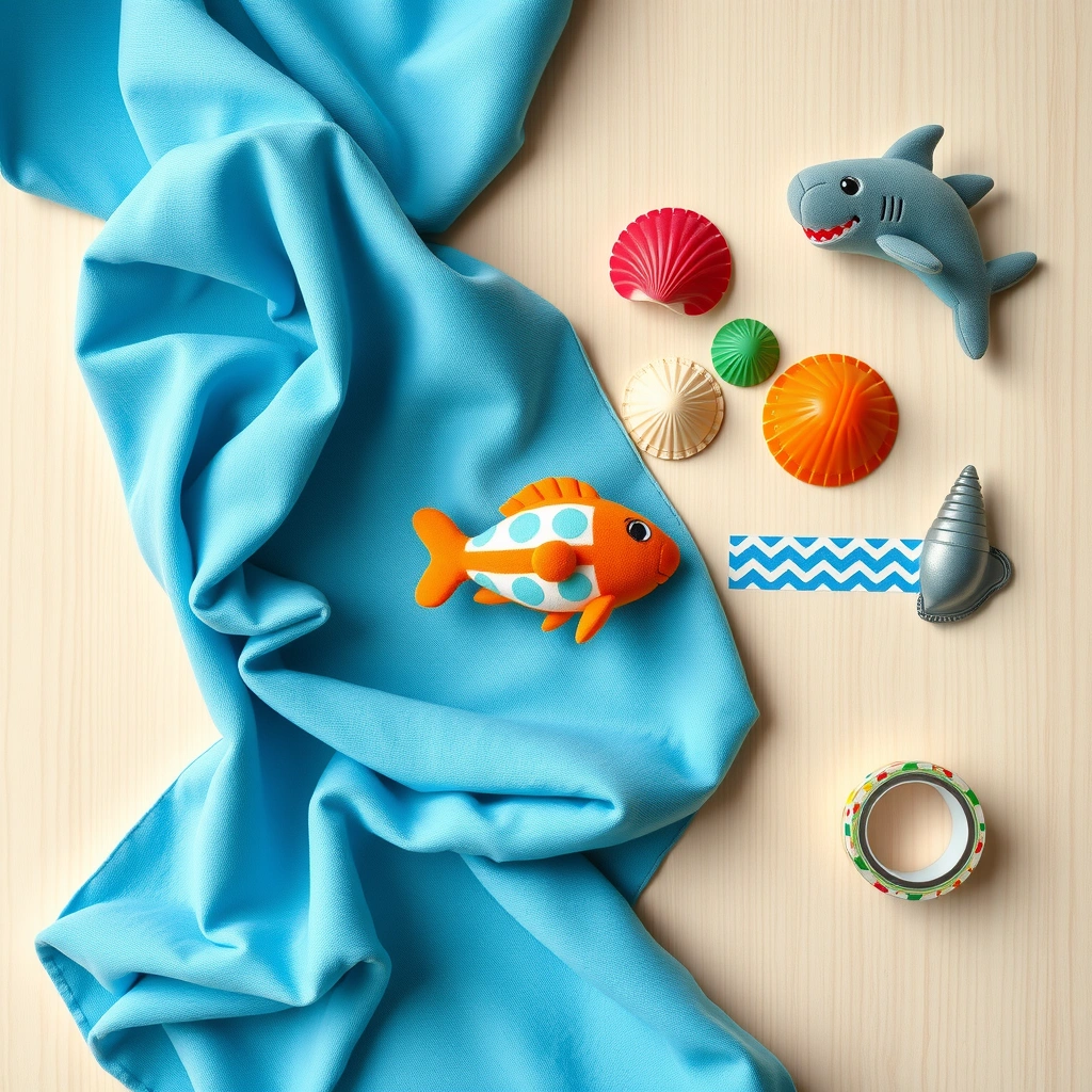 Rekwizyty powitalne — ujęcie płaskie (flat lay) - Materiały - Dzień Morza Bałtyckiego