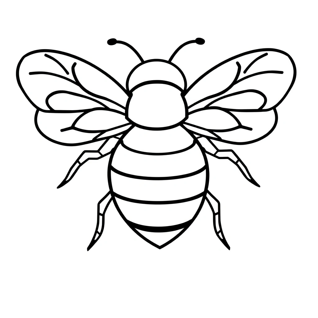 Kontur pszczółki — duży szablon do druku - Szablony - Dzień Pszczoły