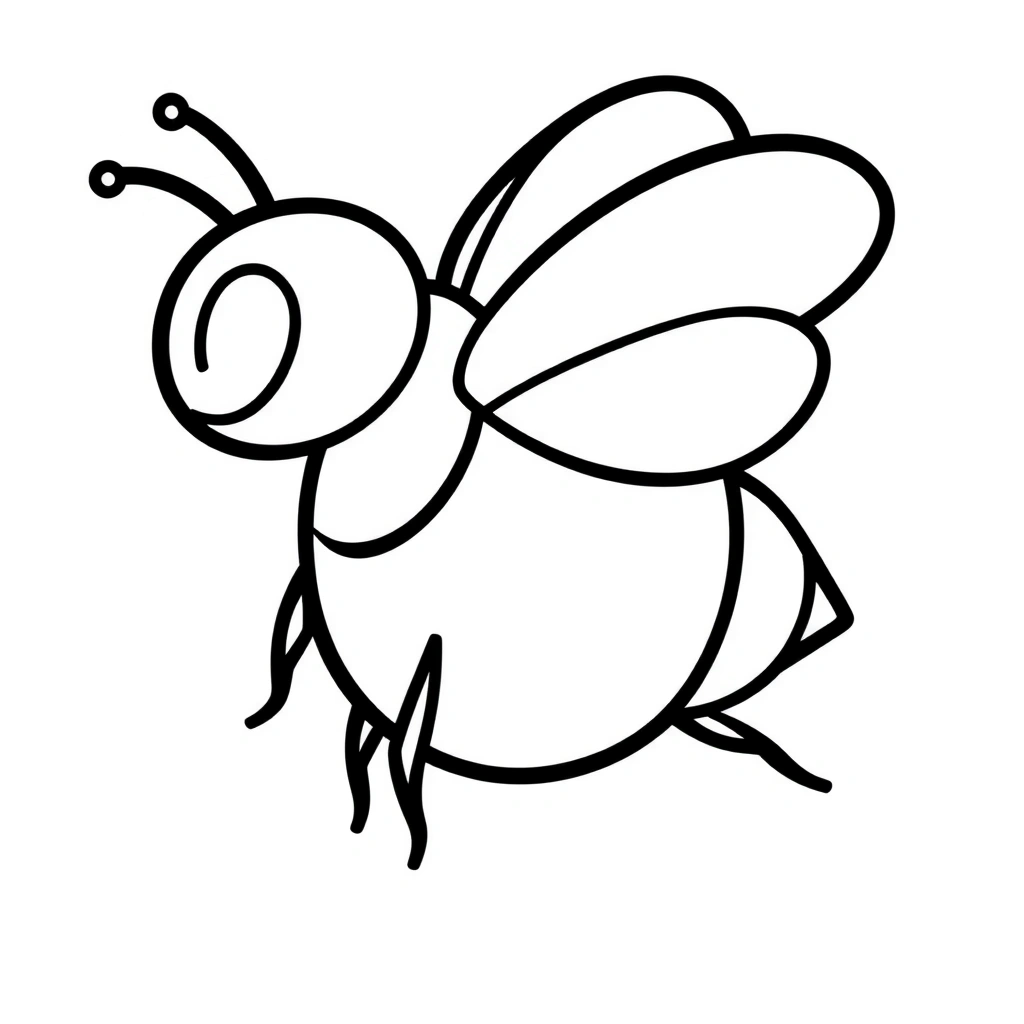 Kontur pszczółki — duży szablon do druku - Szablony - Dzień Pszczoły