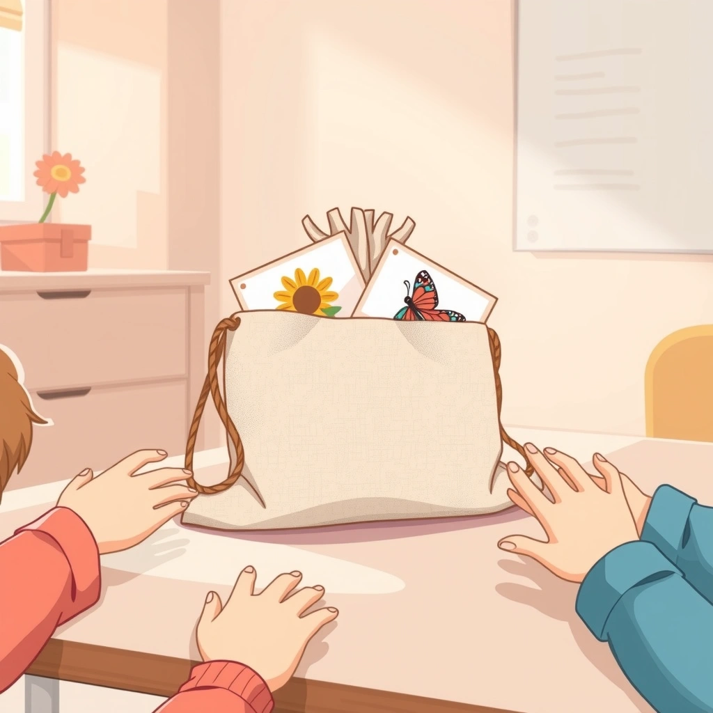 Pudełko/torebka do zgadujki (ilustracja) - Materiały - Pierwszy Dzień Wiosny