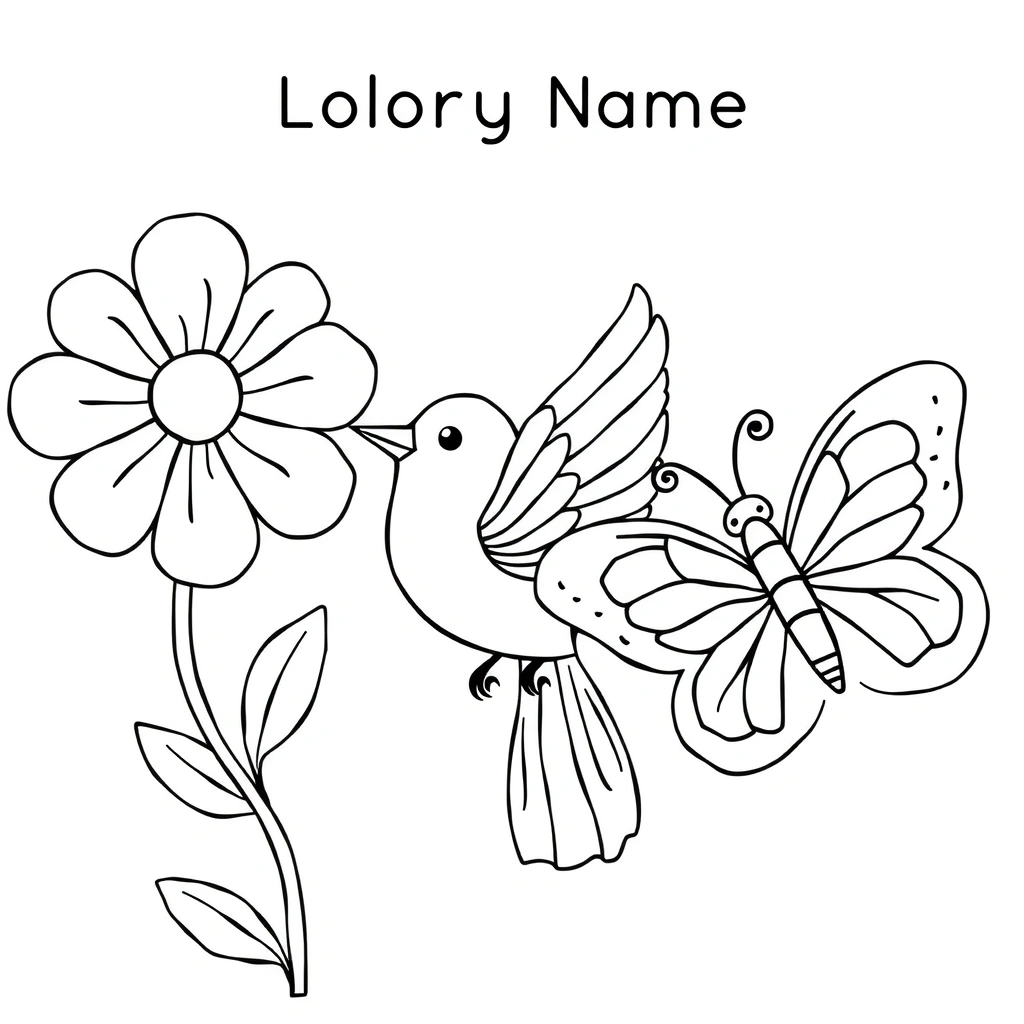 Strona do kolorowania: wiosenny zestaw - Kolorowanki - Pierwszy Dzień Wiosny