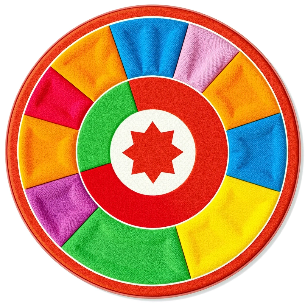 Dywanik do siedzenia w kole (widok z góry) - Materiały - Dzień Dziecka