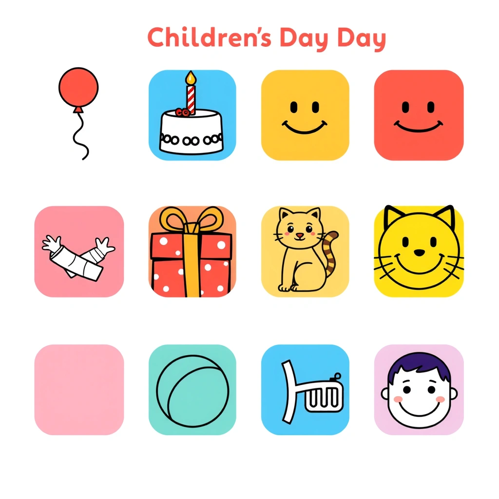 Zestaw obrazków do opowiadania (karty obrazkowe) - Szablony - Dzień Dziecka