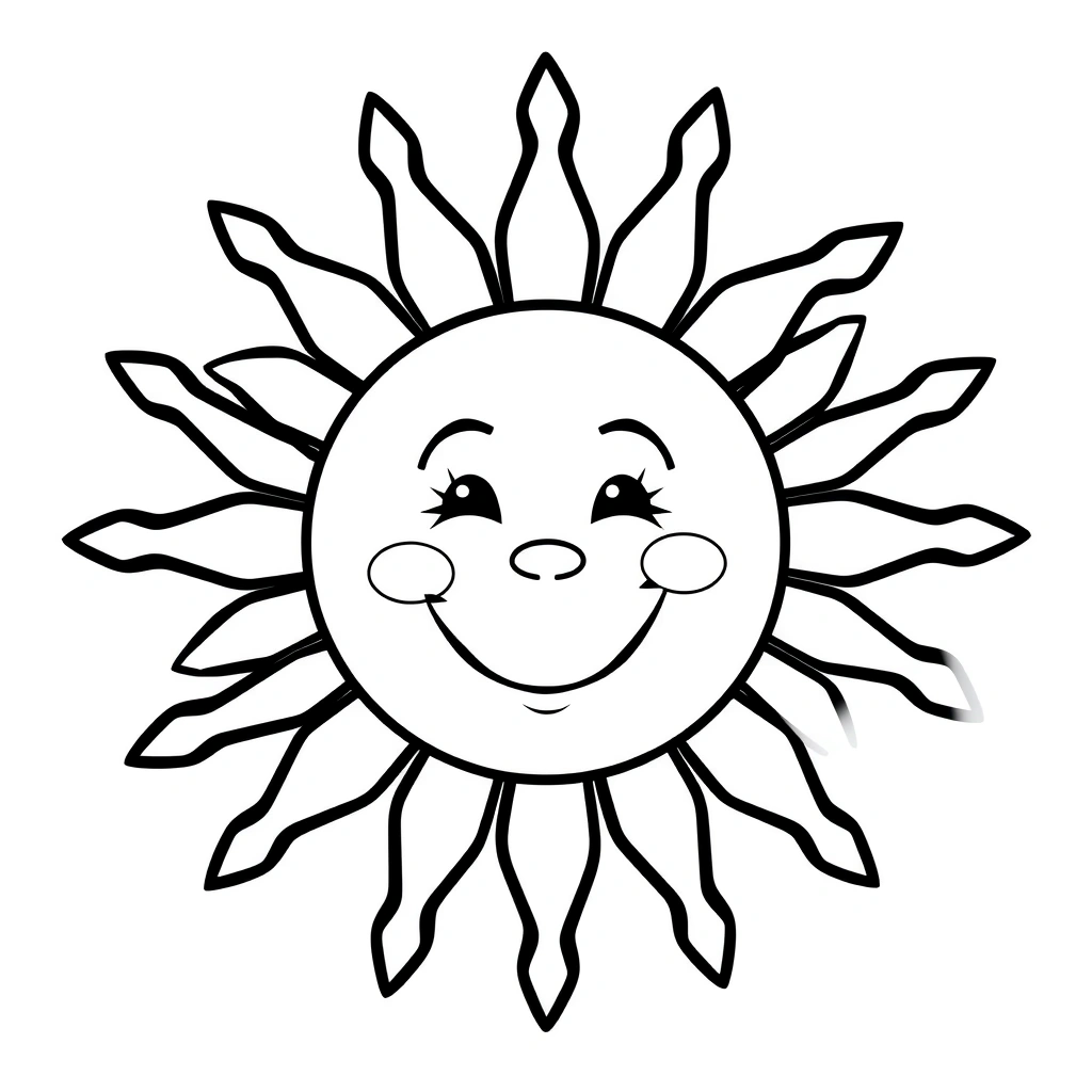 Szablon papierowego słońca - Szablony - Dzień Szczęścia