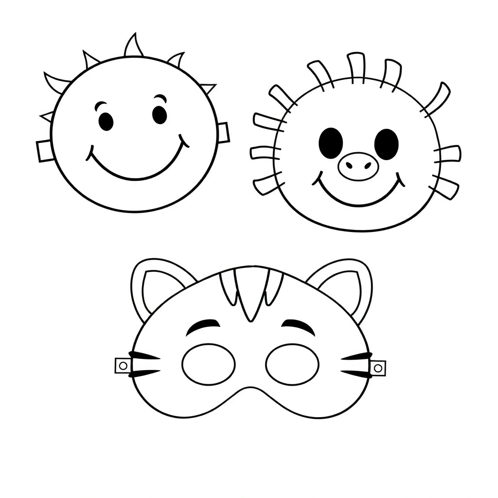 Szablony masek uśmiechu - Szablony - Dzień Szczęścia