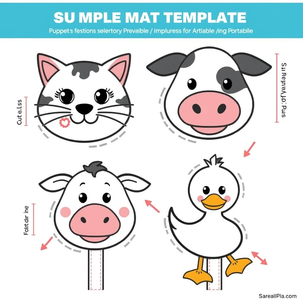 Szablony pacynki (zwierzątka) - Szablony - Prima Aprilis