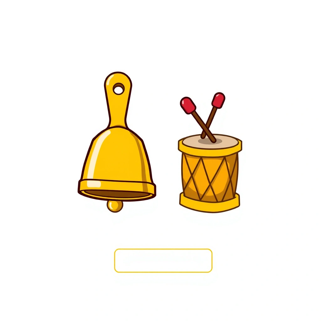 Ilustracja dzwoneczka/tam-tam — sygnał stop - Materiały - Światowy Dzień Śniegu