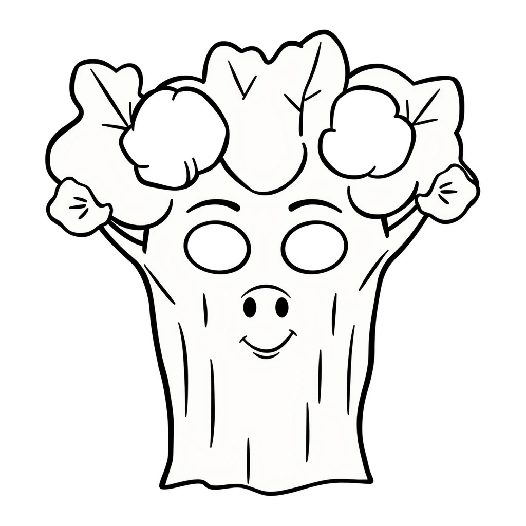 Maska Drzewa — kontur do wydruku - Szablony - Światowy Dzień Śniegu