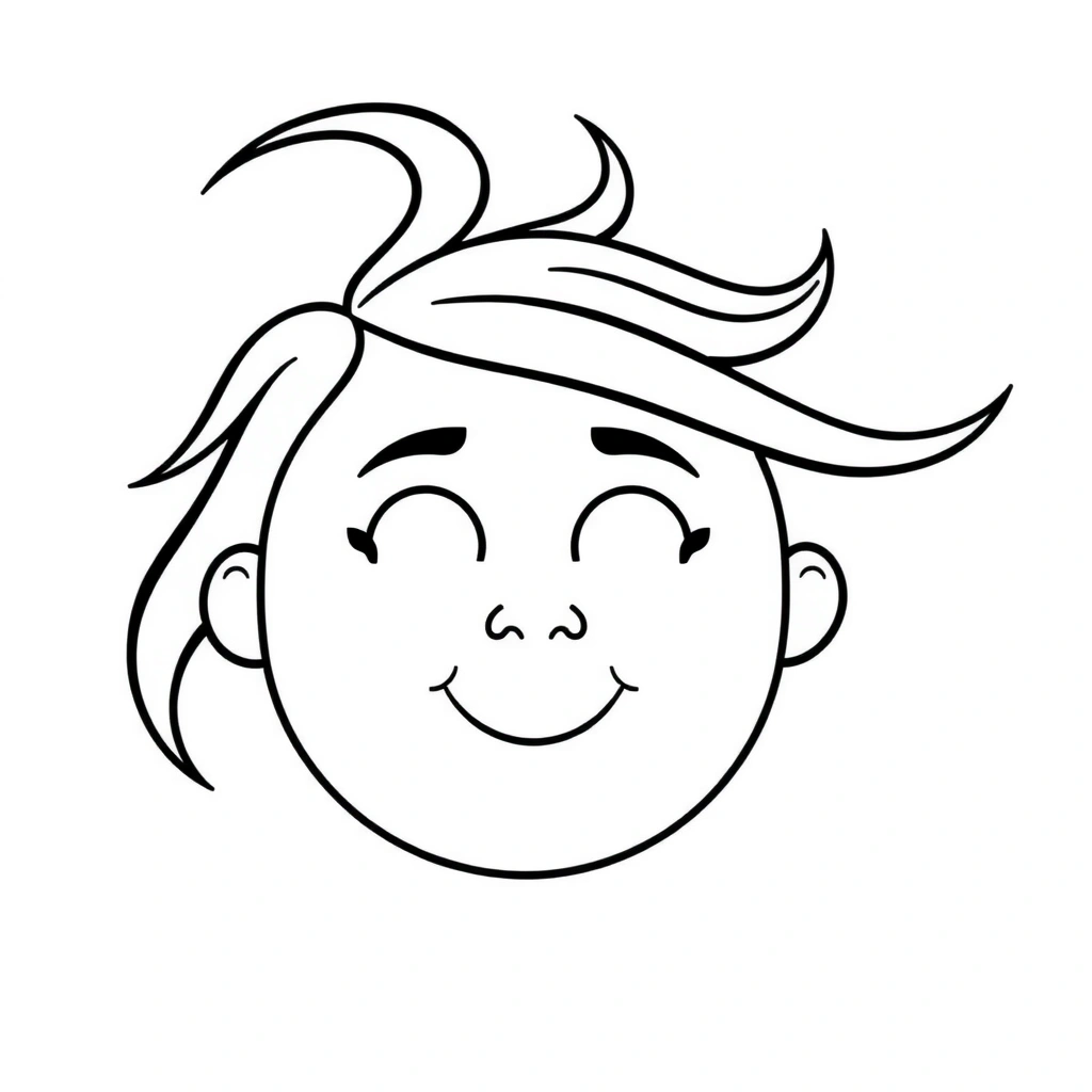 Maska Wiatru — kontur do wydruku - Szablony - Światowy Dzień Śniegu