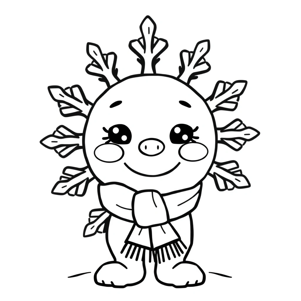 Śnieżynka do kolorowania — strona kolorowanka - Kolorowanki - Światowy Dzień Śniegu