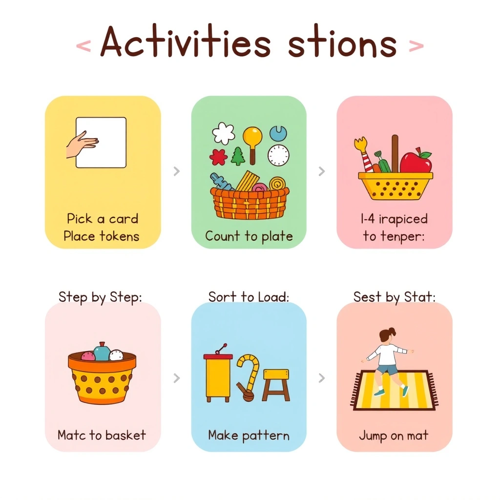 Arkusz z ilustrowanym przebiegiem stacji (instrukcje dla opiekuna) - Materiały - Dzień Emoji