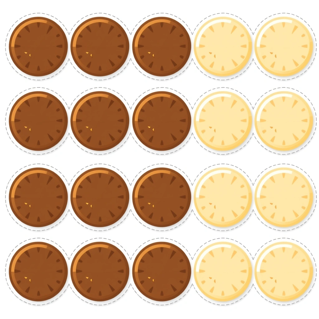 Szablon tokenów 'czekoladowych' (ciemne i jasne) - Szablony - Dzień Czekolady (kwiecień)