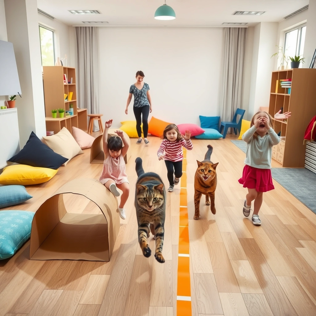 Obraz: Koci tor ruchowy w sali - Materiały - Dzień Kota