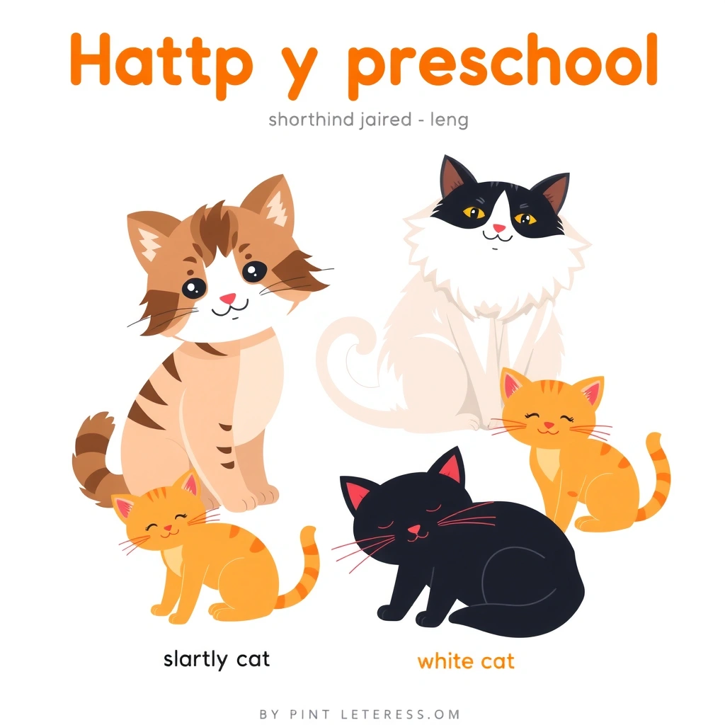 Plakat: Różnorodne koty - Materiały - Dzień Kota